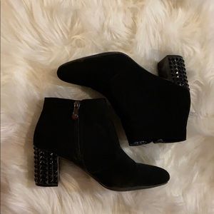 Black studded ankle boots size 7.5